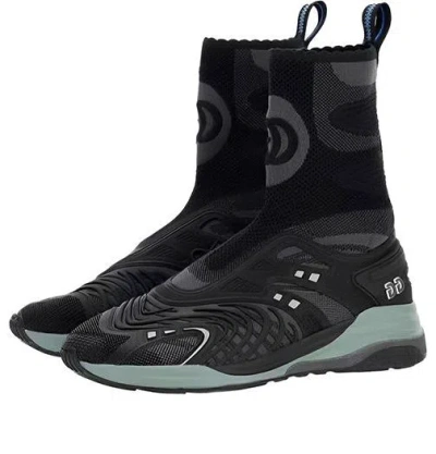 Gucci (wmns)  Ultrapace R Mid Top Sock Sneakers 'black Grey'