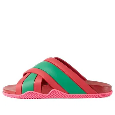 Gucci (wmns)  Web Stripe Slide Sandals 'coral'