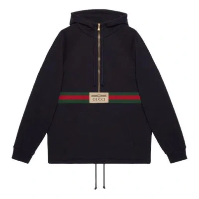 Gucci (wmns)  Web With Vintage  Logo Sweatshirt 'ink Blue'