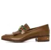 Gucci (wmns)  With Web And Interlocking G Loafer 'brown' In Orange