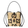 Gucci (wmns)  Woven Mini Bucket Bag 'natural Black Fabric'