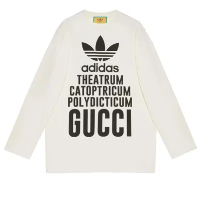 Gucci (wmns)  X Adidas Oversized Cotton Jersey Long Sleeve T-shirt 'white'