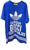 Gucci (wmns)  X Adidas Oversized Cotton Jersey Short Sleeve T-shirt 'blue'