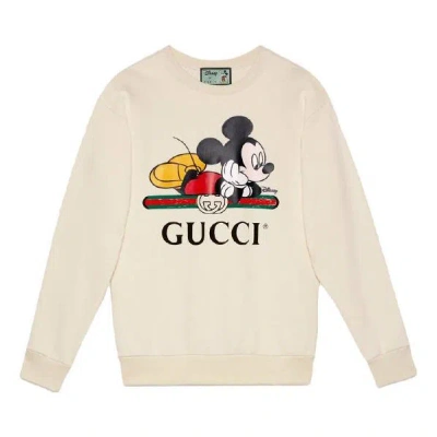 Gucci (wmns)  X Disney Co-branded Oversized Mickey Mouse Pattern Sweater For Beige