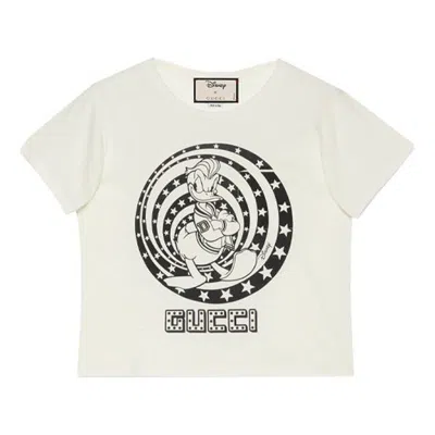 Gucci (wmns)  X Disney Donald Duck Printed Short-sleeved For Beige