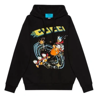 Gucci (wmns)  X Disney Joint Ss21 Cartoon Donald Duck Printed Hoodie For Black