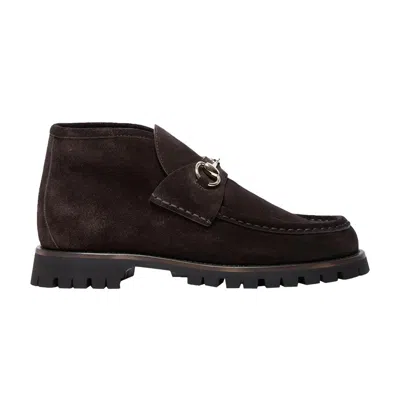 Pre-owned Gucci Wmns Horsebit Ankle Boot 'dark Brown' | Women's Size 5