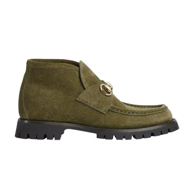 Pre-owned Gucci Wmns Horsebit Ankle Boot 'dark Green' | Women's Size 8.5