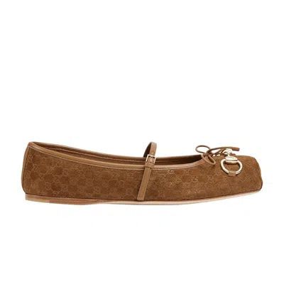 Pre-owned Gucci Wmns Horsebit Ballet Flat 'brown' | Women's Size 3.5