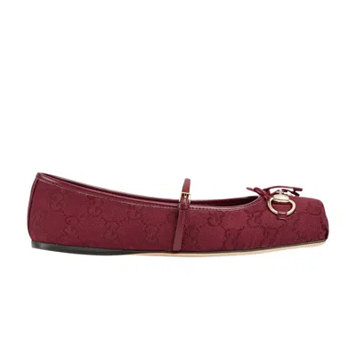 Pre-owned Gucci Wmns Horsebit Ballet Flat 'rosso Ancora' | Red | Women's Size 6.5