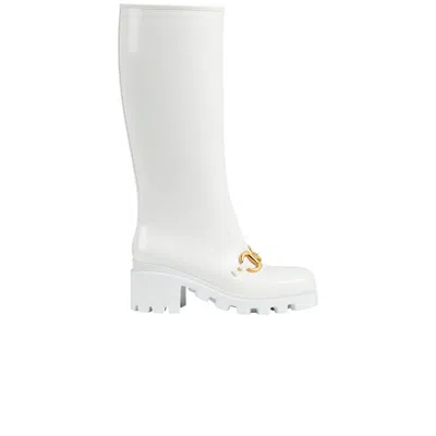 Pre-owned Gucci Wmns Horsebit Knee-high Boot 'white' | Women's Size 2