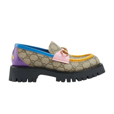 Pre-owned Gucci Wmns Horsebit Loafer 'gg Monogram - Beige Multi-color' In Brown