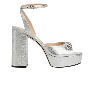 Pre-owned Gucci Wmns Horsebit Platform Sandal 'silver' | Women's Size 6.5
