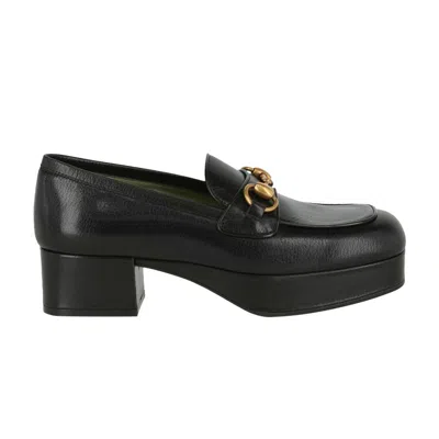 Pre-owned Gucci Wmns Houdan Leather Platform Loafer 'black' | Women's Size 2.5