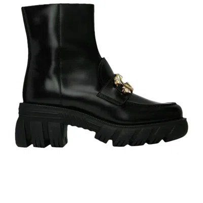 Pre-owned Gucci Wmns Interlocking G Boot 'nero' In Black