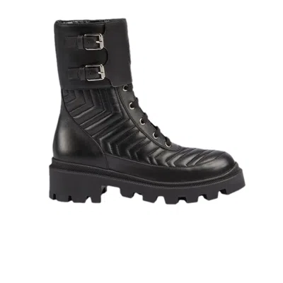 Pre-owned Gucci Wmns Leather Ankle Boot 'interlocking G' | Black | Women's Size 39