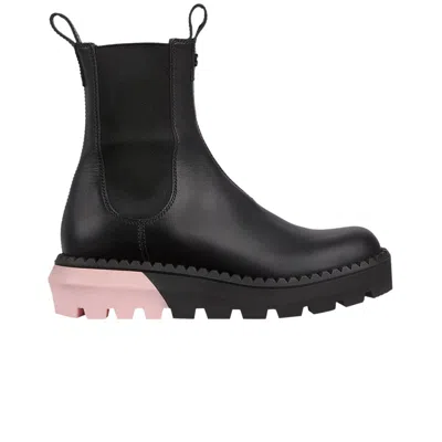 Pre-owned Gucci Wmns Leather Chelsea Boots 'black Pink' | Women's Size 5.5