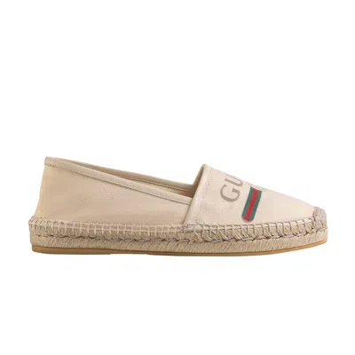 Pre-owned Gucci Wmns Logo Canvas Espadrilles 'off White' | Women's Size 39.5