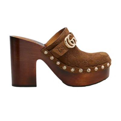 Pre-owned Gucci Wmns Platform Clog 'brown' | Women's Size 8.5