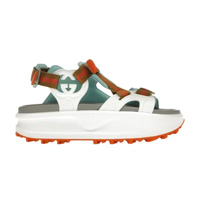Pre-owned Gucci Wmns Platform Sandal 'color Block - White Blue Orange' | Women's Size 4