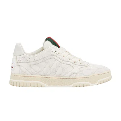 Pre-owned Gucci Wmns Re-web Sneaker 'gg Canvas - Beige White' | Women's Size 8.5