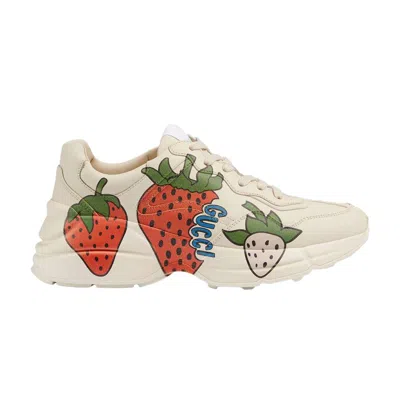 Pre-owned Gucci Wmns Rhyton ' Strawberry' | White | Women's Size 36