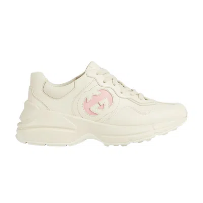 Pre-owned Gucci Wmns Rhyton Sneaker 'ivory Wild Rose' In Cream
