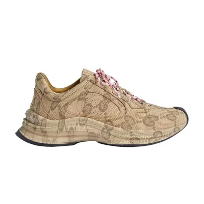 Pre-owned Gucci Wmns Run Sneaker 'beige Ebony Monogram' In Cream