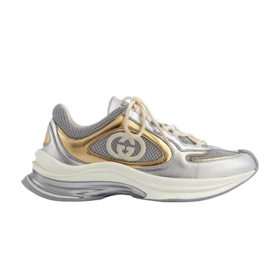 Pre-owned Gucci Wmns Run Sneaker 'silver Gold Metallic' | Women's Size 3