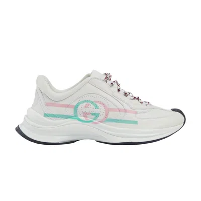 Pre-owned Gucci Wmns Run Sneaker 'white Pink Turquoise'