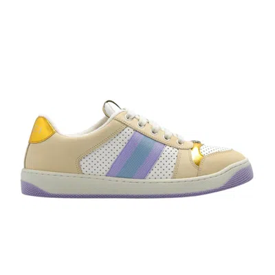 Pre-owned Gucci Wmns Screener 'beige Purple' In Cream