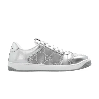 Pre-owned Gucci Wmns Screener 'gg Crystals - Silver'
