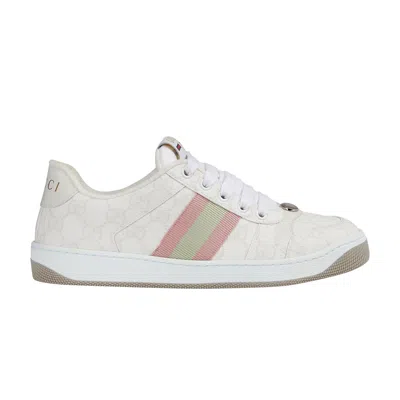 Pre-owned Gucci Wmns Screener Sneaker 'gg Monogram - White Pink'