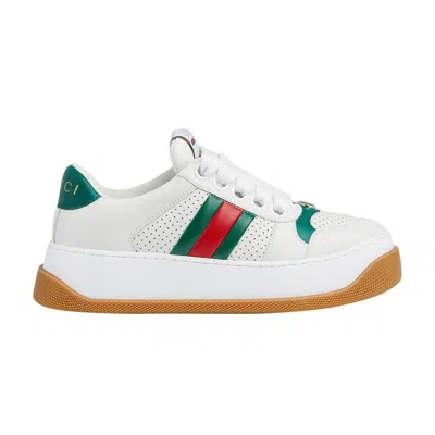 Pre-owned Gucci Wmns Screener 'white Green Red'