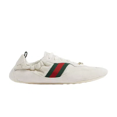 Pre-owned Gucci Wmns Shift Sneaker 'off White Green Red' | Women's Size 6.5