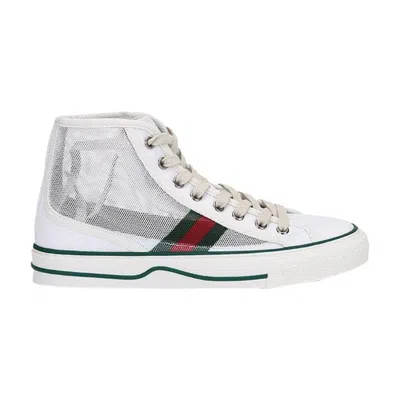 Pre-owned Gucci Wmns Tennis 1977 High 'white Green Red' | Women's Size 3.5