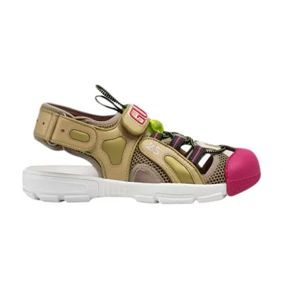 Pre-owned Gucci Wmns Tinsel Sport Sandals 'crystal Beige' | Brown | Women's Size 35