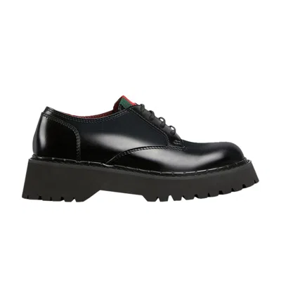 Pre-owned Gucci Wmns Web Lace Up 'black'