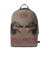 Gucci Wolf Head Printed Backpack In Multicolor