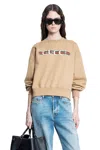 Gucci Caramel-coloured Sweatshirt With Printed Logo In Beige