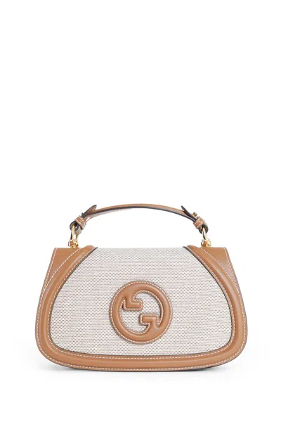 Gucci Woman Beige Top Handle Bags