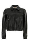 Gucci Black Leather Jacket In Black