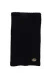 Gucci Woman Black Scarves In Black