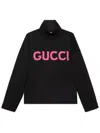 Gucci Sweatshirt Aus Baumwolljersey Mit Rollkragen In Black