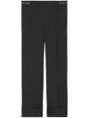 Gucci Women Wool Cropped Trousers In Black