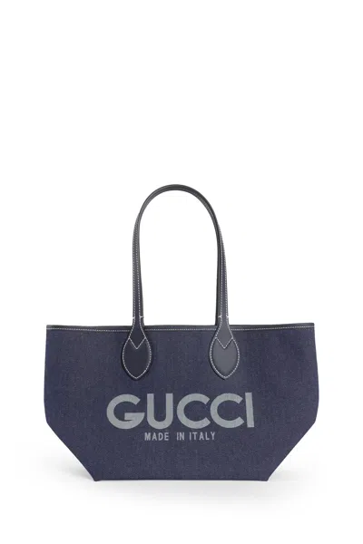Gucci Woman Blue Tote Bags