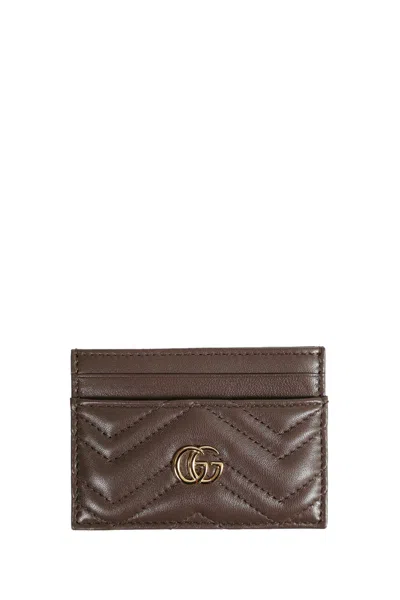 Gucci Woman Brown Wallets & Cardholders In Yellow