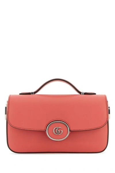 Gucci Women Dark Pink Leather Mini Petite Gg Handbag