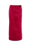 Gucci Women Velvet Skirt With Belt And Horsebit Detail In Pink