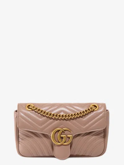GUCCI GUCCI WOMAN GG MARMONT WOMAN PINK SHOULDER BAGS